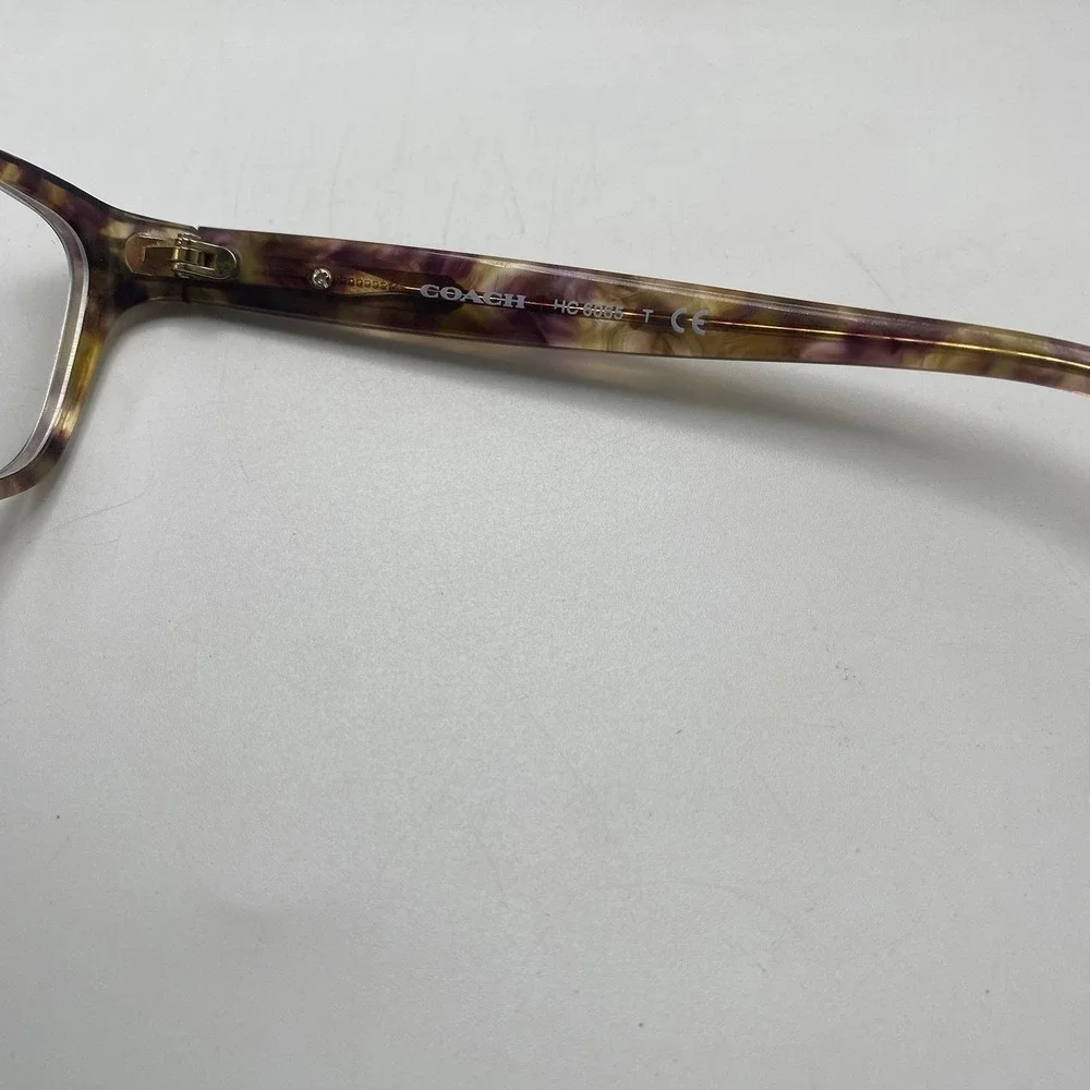 Coach Eyeglasses FRAMES ONLY HC6065 Cat Eye 49-17-135 Confetti Light Brown 248